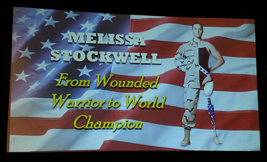 Presentation slide from the VAREP policy conference highlighting Melissa Stockwell's story