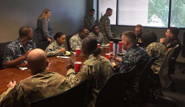 Lunch with members of the U.S. military