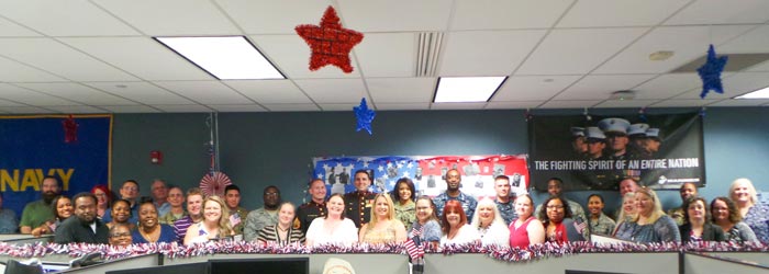 OKC office decorated for Military May